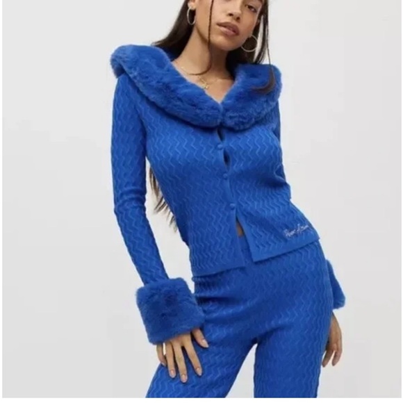 House of Sunny Peggy Cardigan Blue - Picture 3 of 14